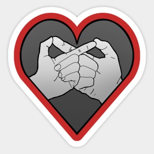 infinity hands gesture  heart Sticker